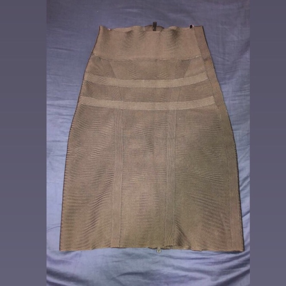 Gray Herve Leger Skirt